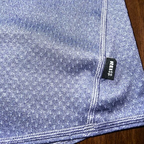 REI Co-op Women’s Midweight Base Layer Crew Top Purple Haze Waffle Knit XL - Picture 6 of 7